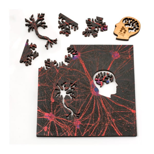 Puzzle Red Neural Network, 12,7x12,7 cm