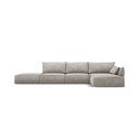 Svetlosivá rohová pohovka (pravý roh) Vanda - Mazzini Sofas