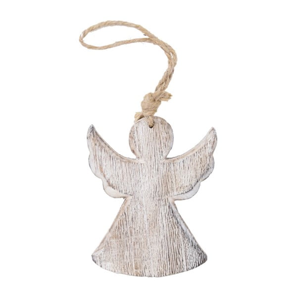 Závesný drevený anjel Ego Dekor, výška 13 cm