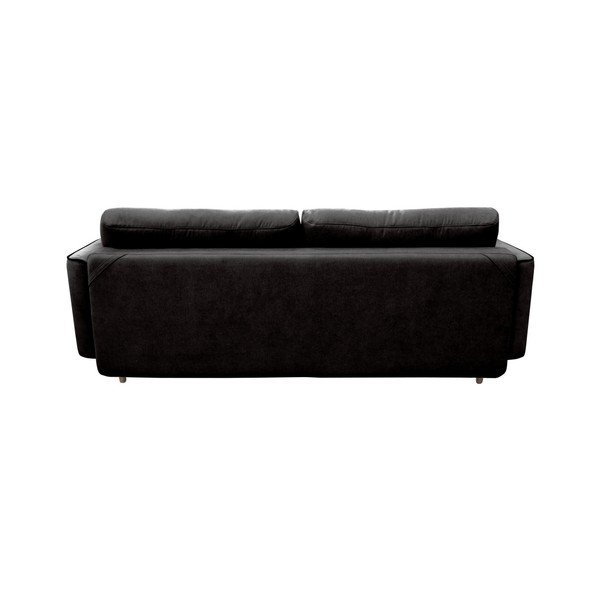 Čierna trojmiestna rozkladacia pohovka so svetlými nohami Mazzini Sofas Ivy-image-4