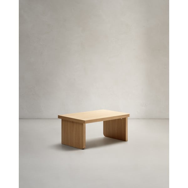 Konferenčný stolík v dekore duba v prírodnej farbe 89x62 cm Oaq – Kave Home-image-4