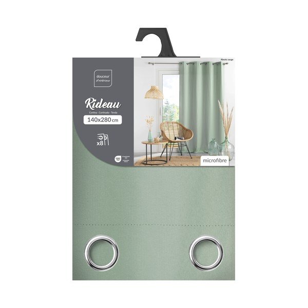 Šalviový zelený dimout záves z mikrovlákna 140x280 cm Absolu – douceur d'intérieur-image-4