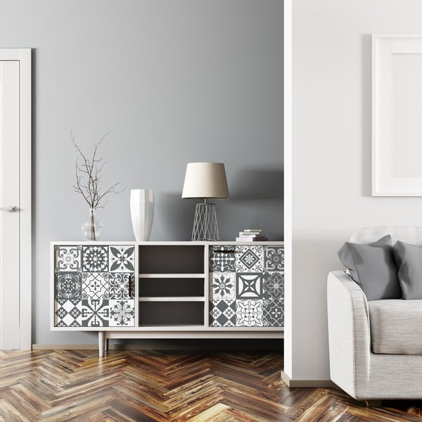 Sada 24 samolepiek na nábytok Ambiance Tiles Stickers For Furniture Luncino, 20 × 20 cm