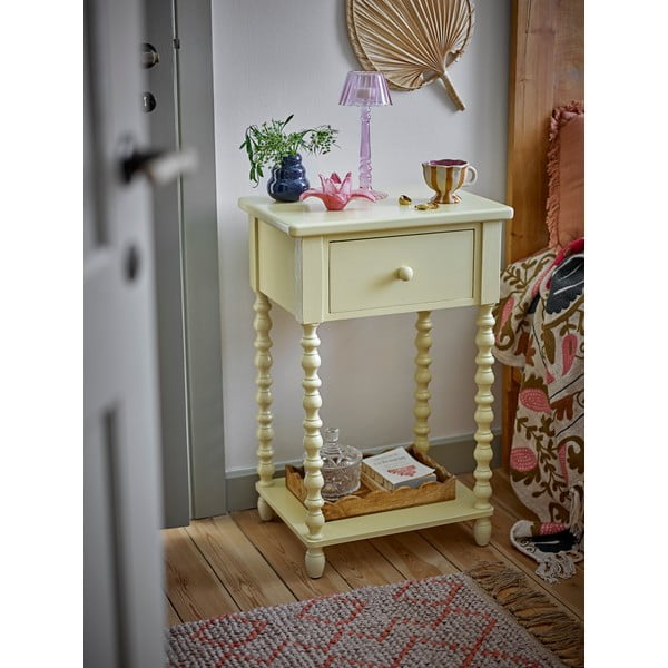 Svetložltý nočný stolík Salino – Bloomingville-image-1