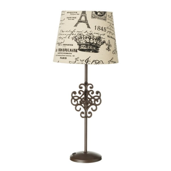 Čierno-krémová stolová lampa Ixia Postal Card I, 21 x 48 cm