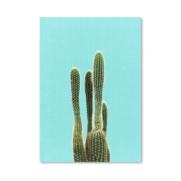 Plagát Cactus On Blue