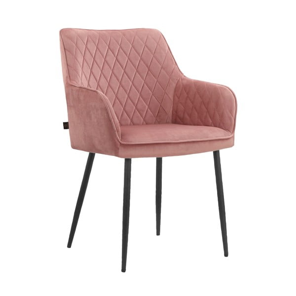 Svetloružové čalúnené jedálenské kreslá v súprave 2 ks Elvira – Støraa