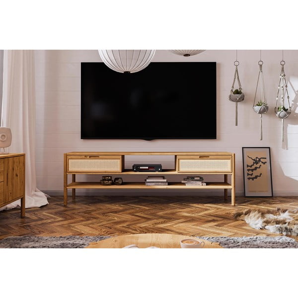 TV stolík z dubového dreva 204x64 cm Pola - The Beds-image-1
