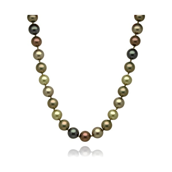 Zeleno-hnedý náhrdelník Mara de Vida Perldor, dĺžka 45 cm-image-2