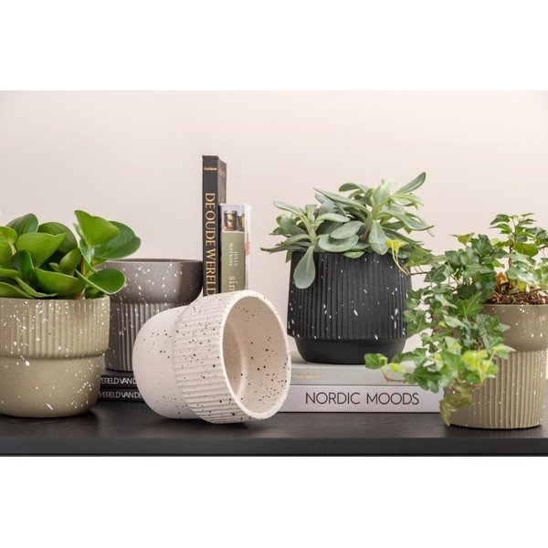 Svetlobéžový betónový kvetináč ø 14 cm Speckles - PT LIVING-image-1