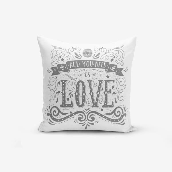 Obliečky na vaknúš s prímesou bavlny Minimalist Cushion Covers Love is, 45 × 45 cm