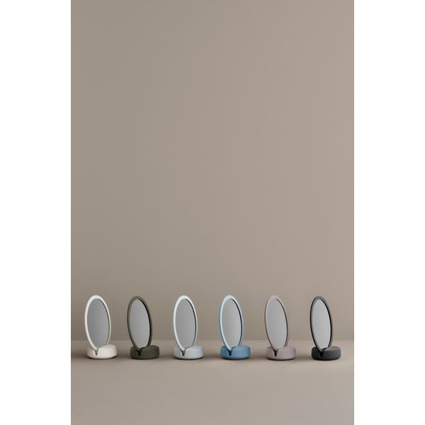 Krémovo-biele stolové kozmetické zrkadlo Blomus, výška 18,5 cm-image-1