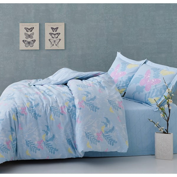 Obliečky Blue Butterflies s plachtou, 160x220 cm