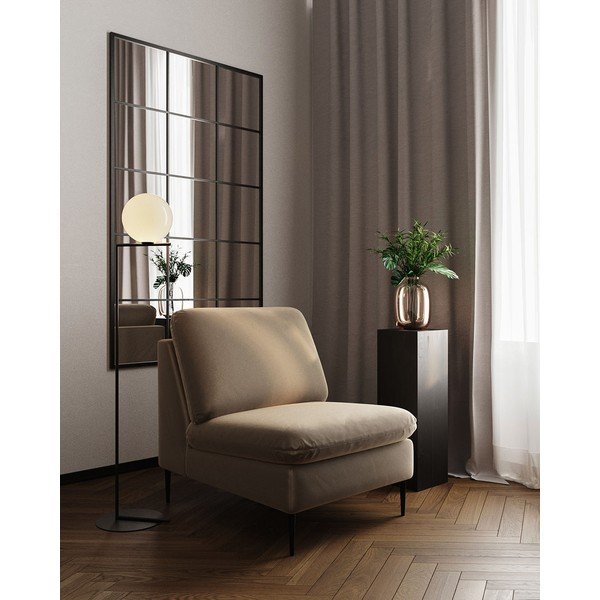 Hnedé zamatové kreslo Moilo – MESONICA-image-1