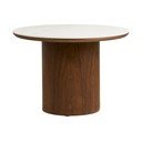 Okrúhly konferenčný stolík s keramickou doskou v tmavoprírodnej farbe ø 60 cm Noli – House Nordic