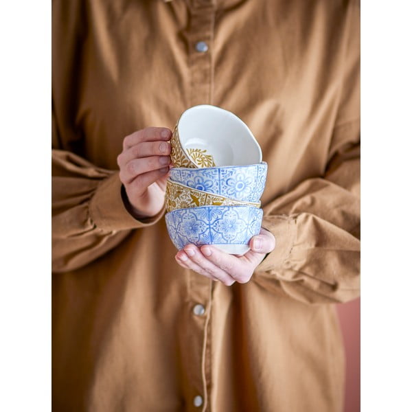 Modré/oranžové misky v súprave 4 ks z kameniny 200 ml Milton – Bloomingville-image-1