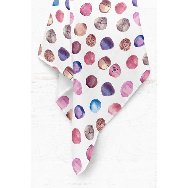 Biela mušelínová detská deka 75x100 cm Shells – Mijolnir-image-2