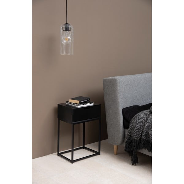 Čierny nočný stolík Actona Mitra, 40 x 30 cm-image-1