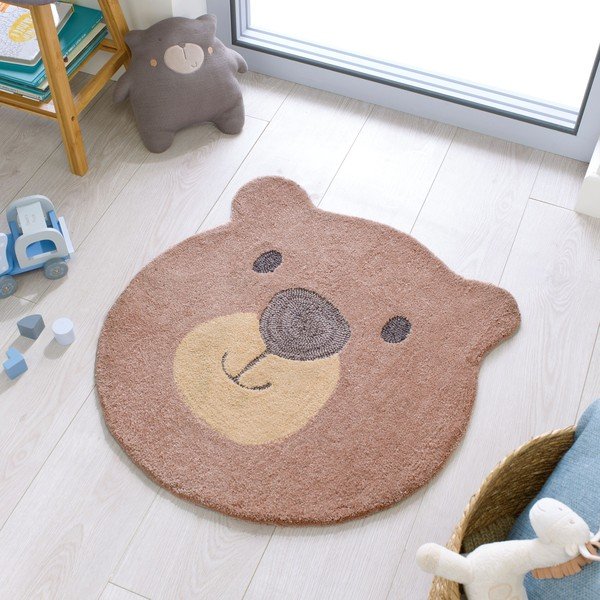 Detský koberec Flair Rugs Bear Face, ø 70 cm-image-4