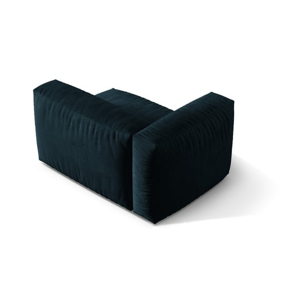 Tmavomodrý zamatový modul pohovky (ľavý roh) Martina – Micadoni -image-2