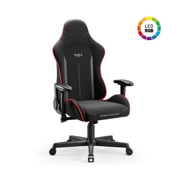 Čierna herná stolička X-Starter LED – Diablo Chairs