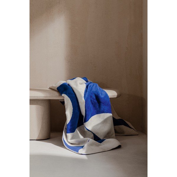 Modrá/krémovobiela deka 150x200 cm Tul – noo.ma-image-4