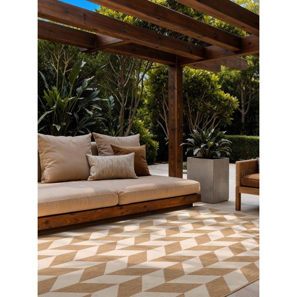 Krémovobiely/v prírodnej farbe vnútorný a vonkajší koberec 120x170 cm Haringey Terrick – Ted Baker-image-1