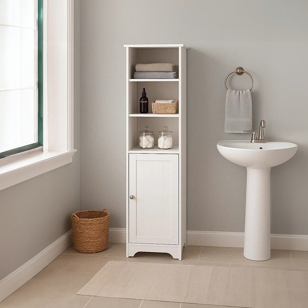 Biela skrinka 40x160x38 cm Portern – Premier Housewares-image-1