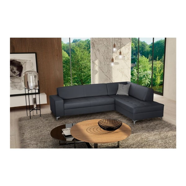 Tmavosivá pohovka Florenzzi Fioravanti s leňoškou na pravej strane-image-4