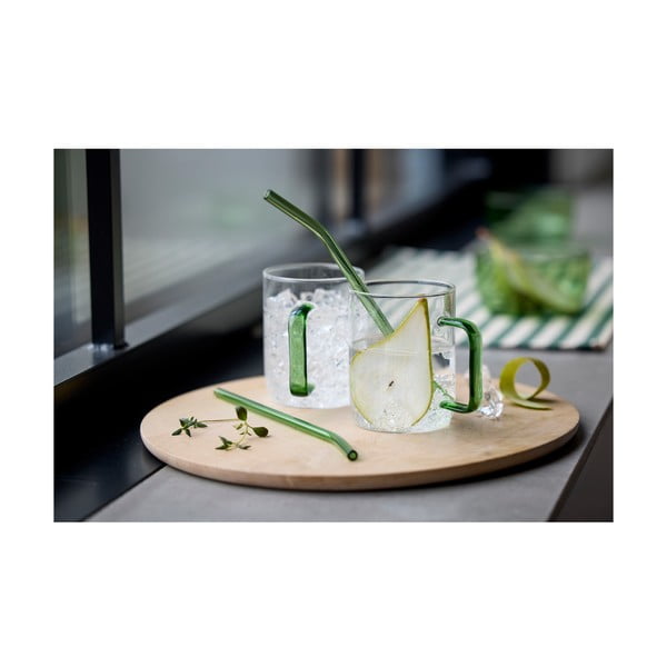 Sklenené slamky v súprave 4 ks s čistiacou kefkou – Lyngby Glas-image-1