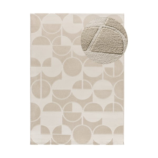 Koberec v krémovej a slonovinovej farbe 80x150 cm Flora – Universal