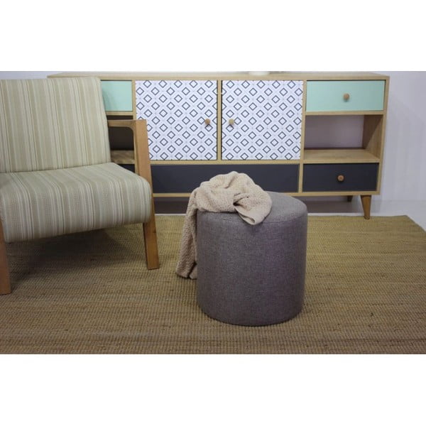 Sivý taburet Silindir – Balcab Home-image-2