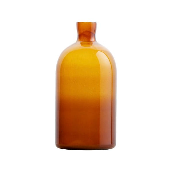 Tmavá oranžová sklenená váza De Eekhoorn Chemistry, výška 30 cm