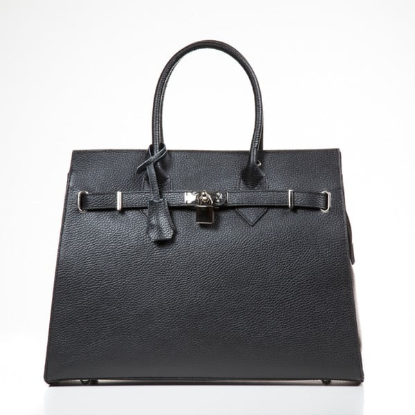 Čierna kožená kabelka Pia Sassi Torino