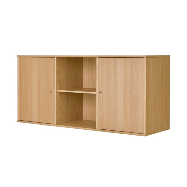 Nízka závesná komoda v dekore duba v prírodnej farbe 133x61 cm Mistral – Hammel Furniture-image-2