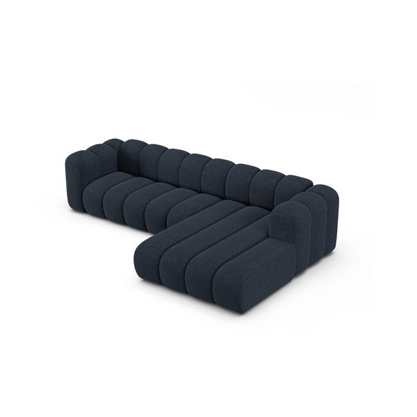 Tmavomodrá ženilková rohová pohovka (pravý roh/s leňoškou) Lupine – Micadoni -image-2