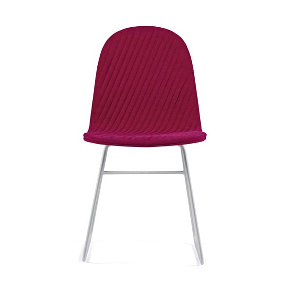 Ružová stolička s kovovými nohami IKER Mannequin V Stripe