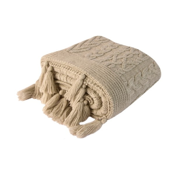 Svetlobéžový pléd Homemania Decor Daniela, 130 x 170 cm-image-1
