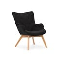 Čierne menčestrové kreslo Niko – Ropez