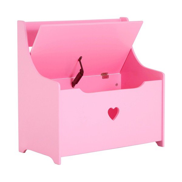 Ružová detská skrinka s lavicou 60x62x34 cm Pink Heart – Premier Housewares-image-2