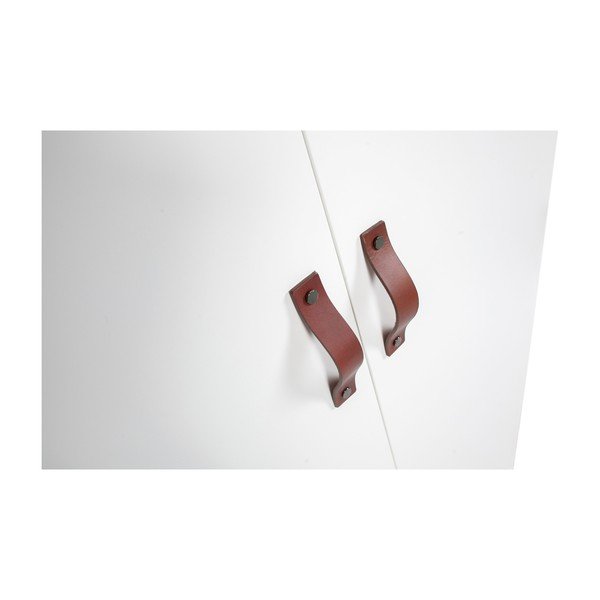 Biela šatníková skriňa WOOOD Brock, šírka 84 cm-image-4