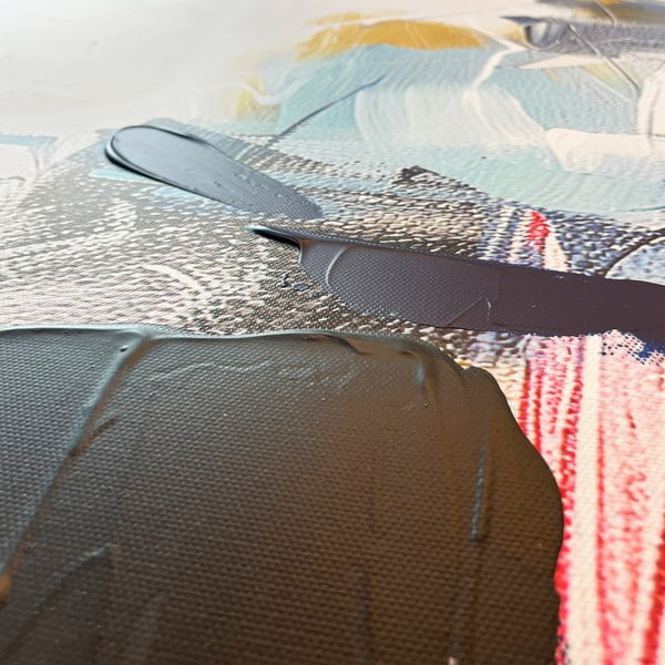 Obraz s ručne maľovanými prvkami 70x100 cm Cro – Styler-image-3