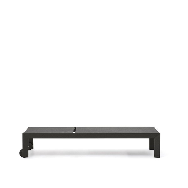 Čierne kovové záhradné ležadlo Canutells – Kave Home-image-2