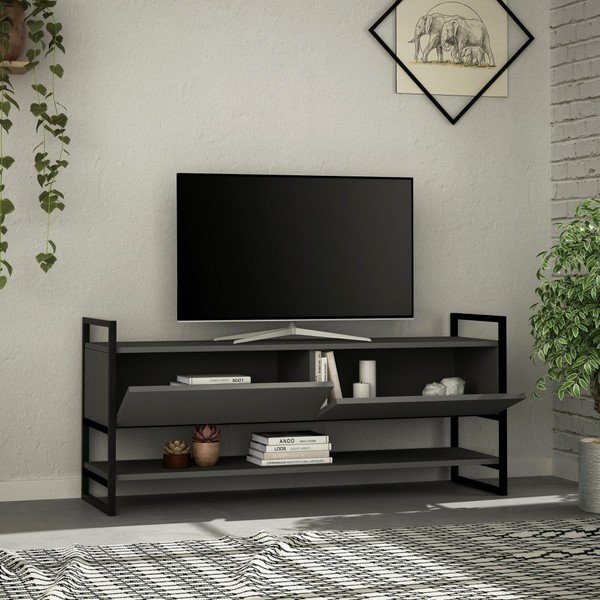 Antracitový TV stolík Metola Anthracite-image-3