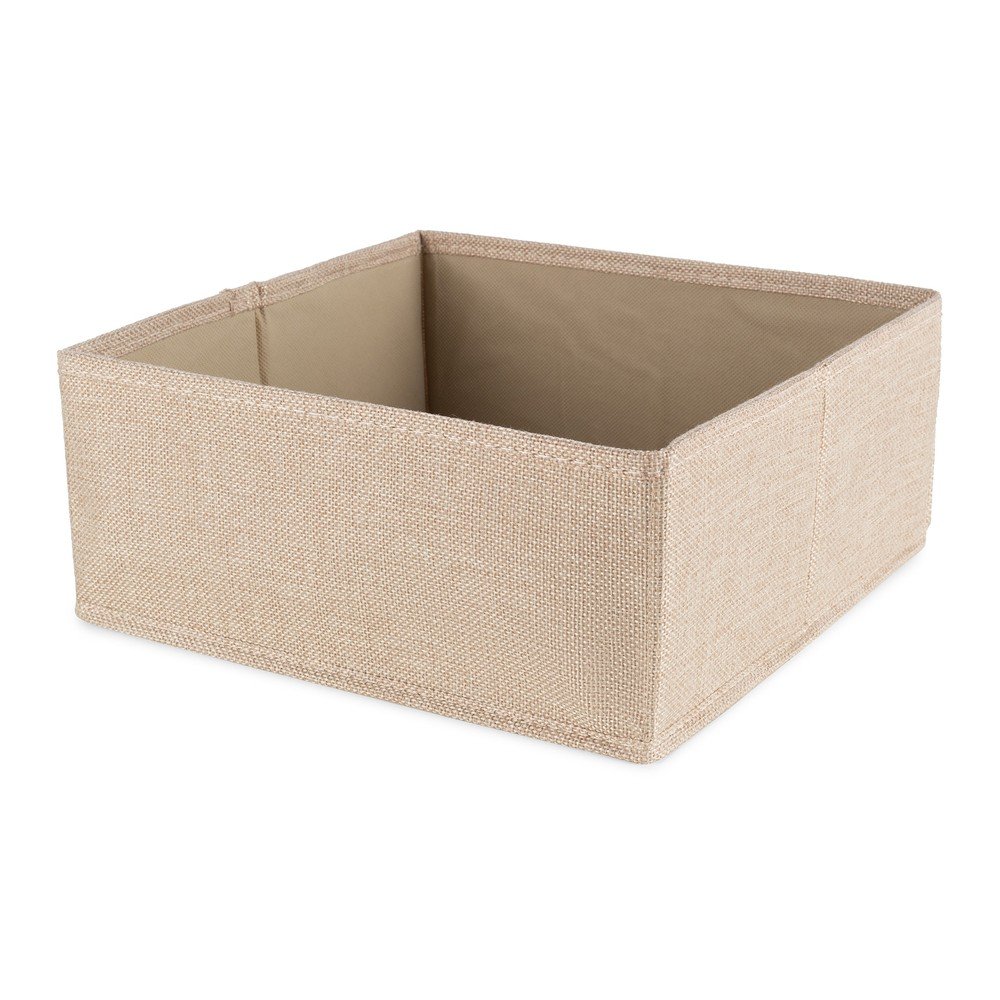 Béžový látkový úložný box 28x12x12 cm Sandy – Compactor