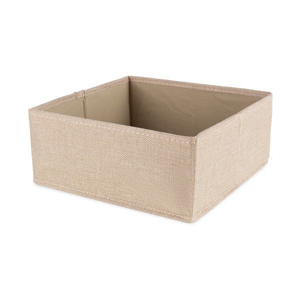 Béžový látkový úložný box 28x12x12 cm Sandy – Compactor
