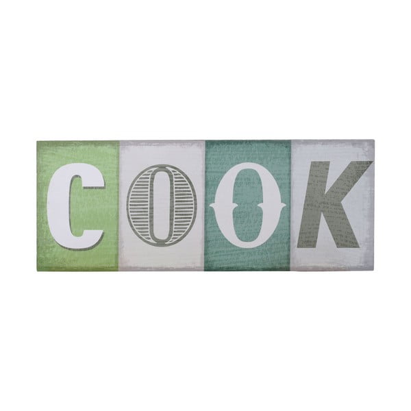 Drevený obraz Cook, 38x15 cm