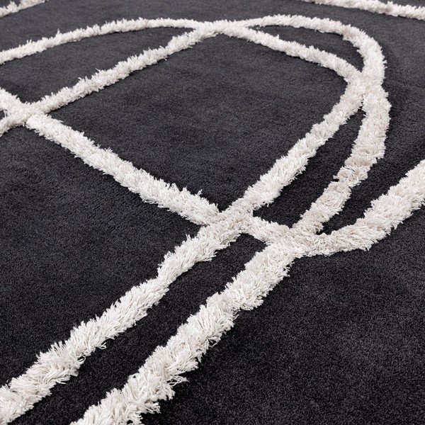 Čierny ručne tkaný vlnený koberec 160x230 cm Matrix – Asiatic Carpets-image-1