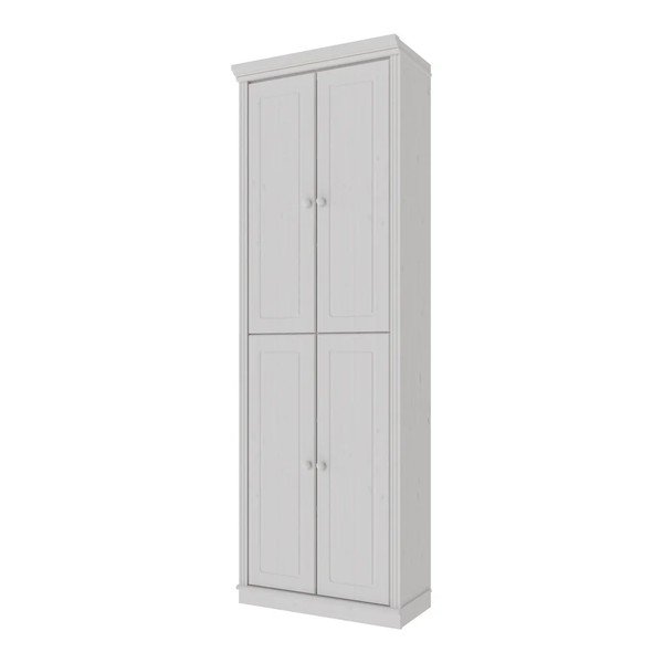 Biela skriňa z borovicového dreva 74x223x37 cm Anita – Støraa-image-3