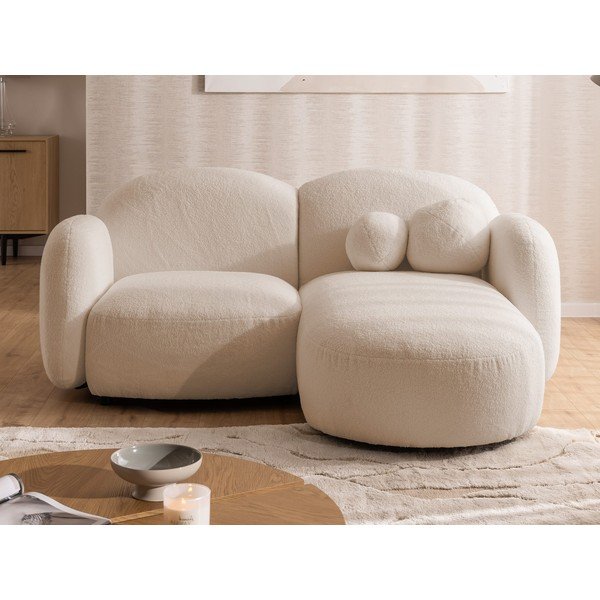 Svetlohnedá rohová pohovka z textílie buklé (pravý roh/s leňoškou) Orbit – Ropez-image-1